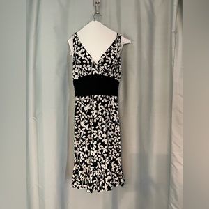 Black and White Floral Dress